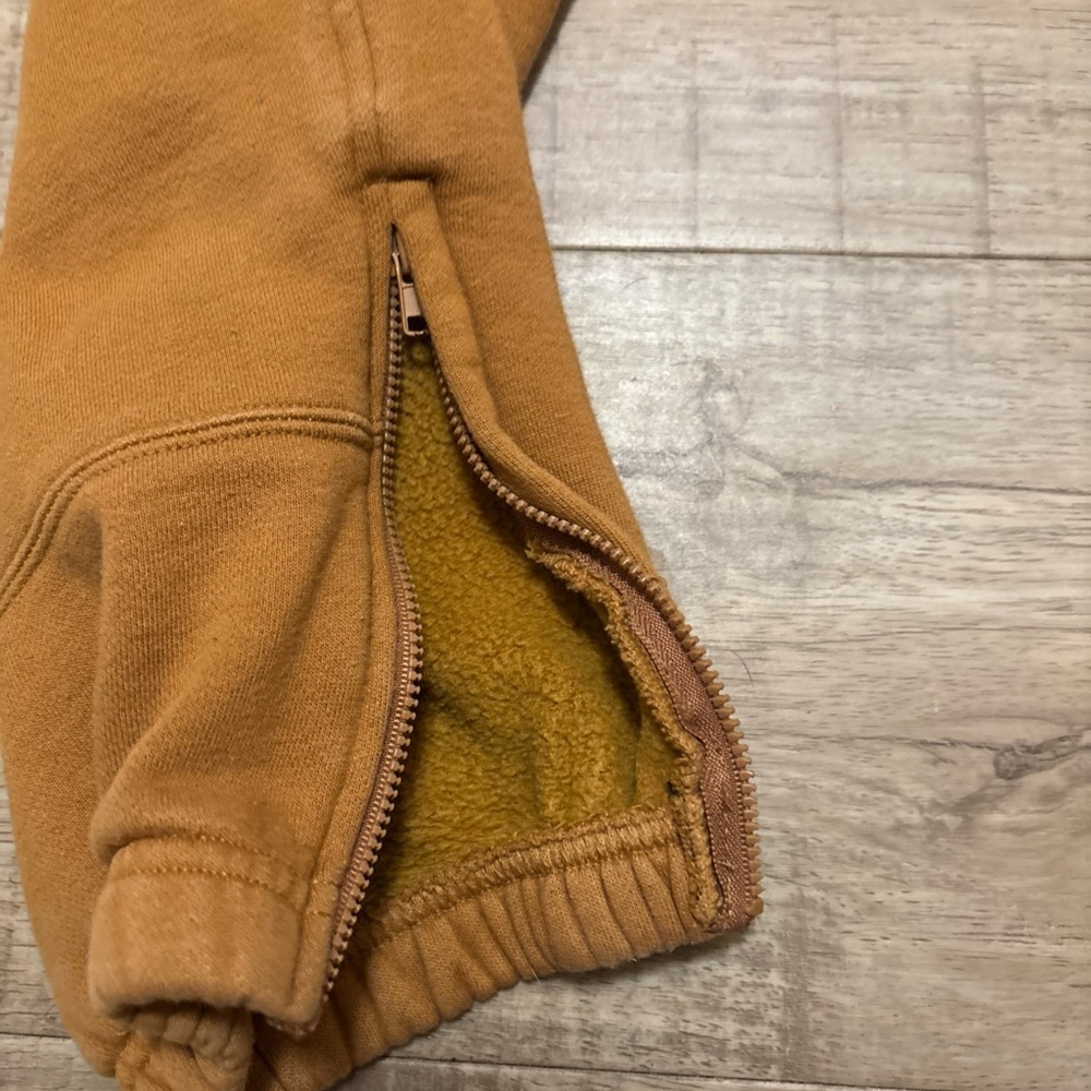 Champion X Timberland Joggers Size Small Brown  Big Logos Spellout MENS - Picture 6 of 13